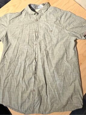 Weatherproof Men's Short-Sleeve Button-Down Shirt in Sage Green